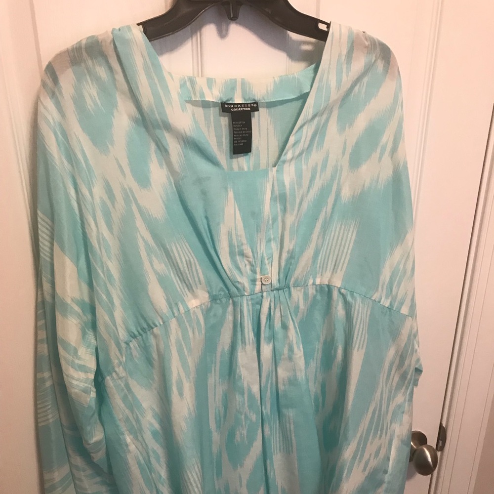 Tunic length, light weight blouse
